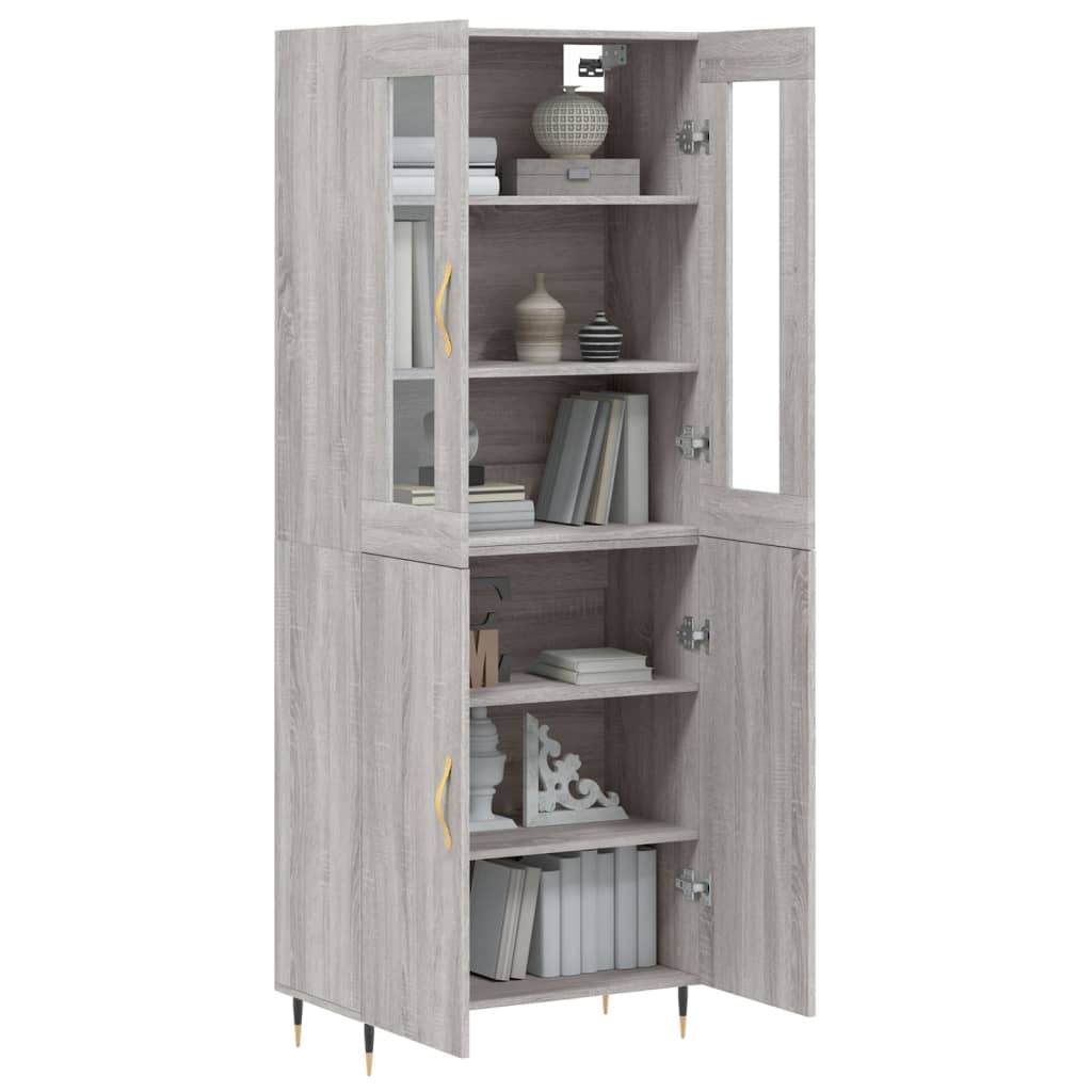 Ντουλάπι Γκρι Sonoma 69,5 x 34 x 180 εκ. Επεξεργασμένο Ξύλο
