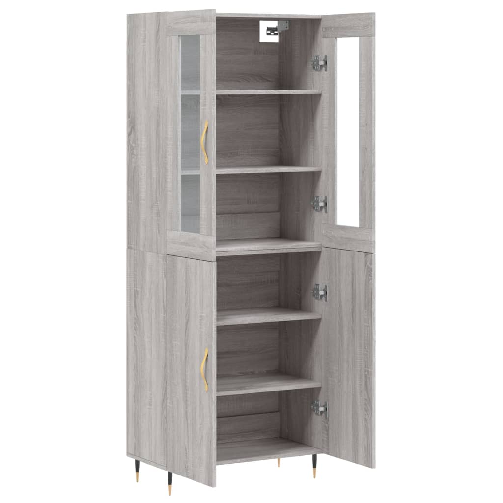 Ντουλάπι Γκρι Sonoma 69,5 x 34 x 180 εκ. Επεξεργασμένο Ξύλο