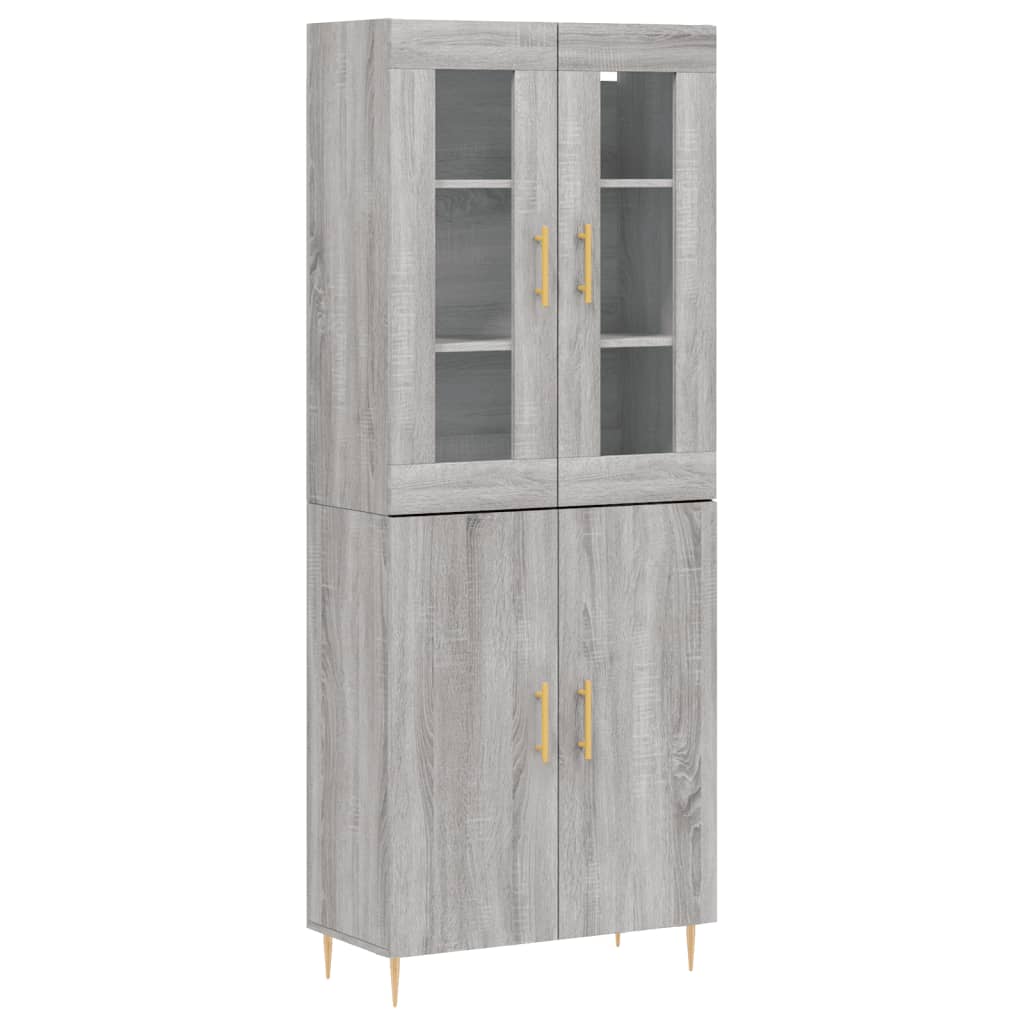 Ντουλάπι Γκρι Sonoma 69,5 x 34 x 180 εκ. Επεξεργασμένο Ξύλο