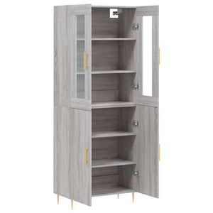 Ντουλάπι Γκρι Sonoma 69,5 x 34 x 180 εκ. Επεξεργασμένο Ξύλο