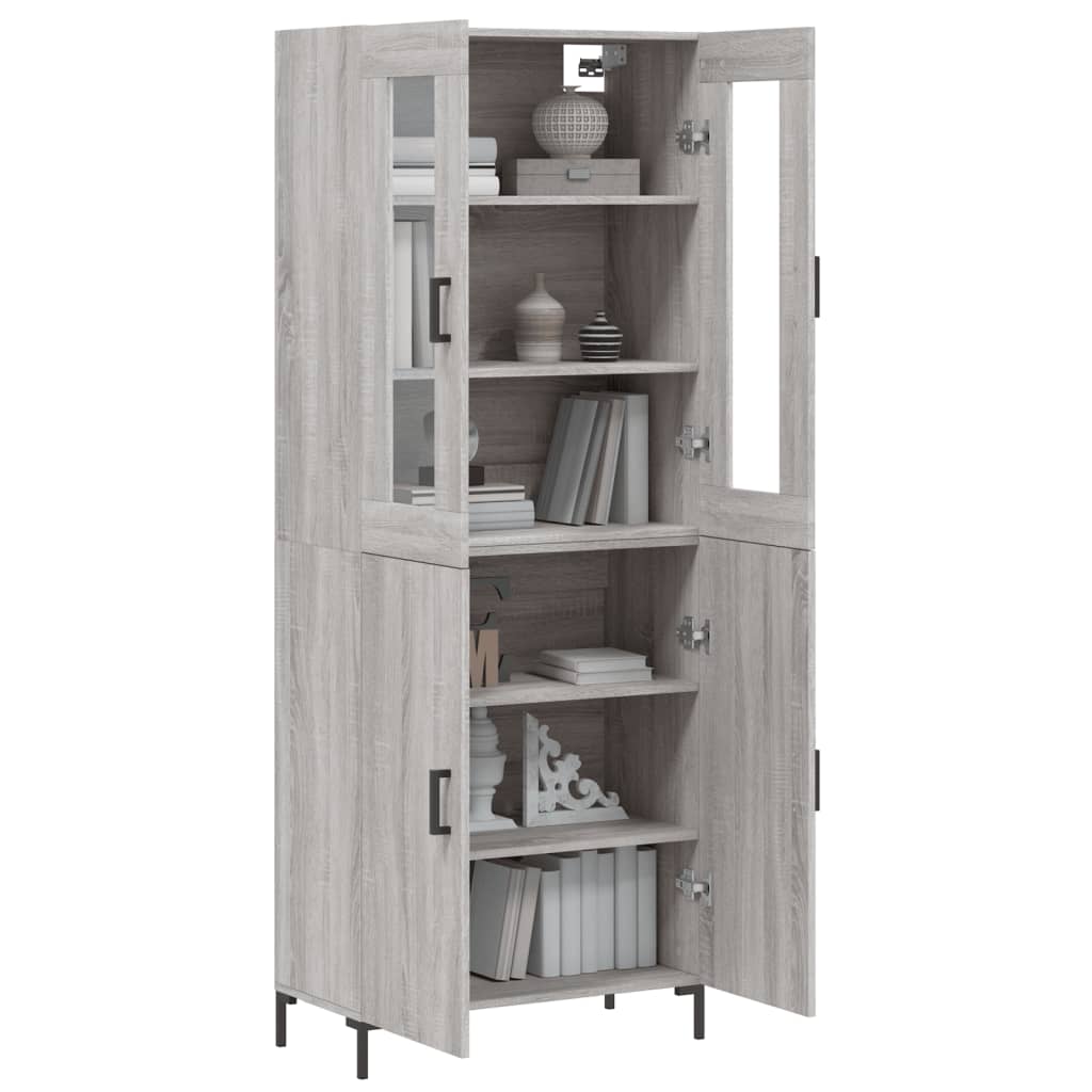 Ντουλάπι Γκρι Sonoma 69,5 x 34 x 180 εκ. Επεξεργασμένο Ξύλο