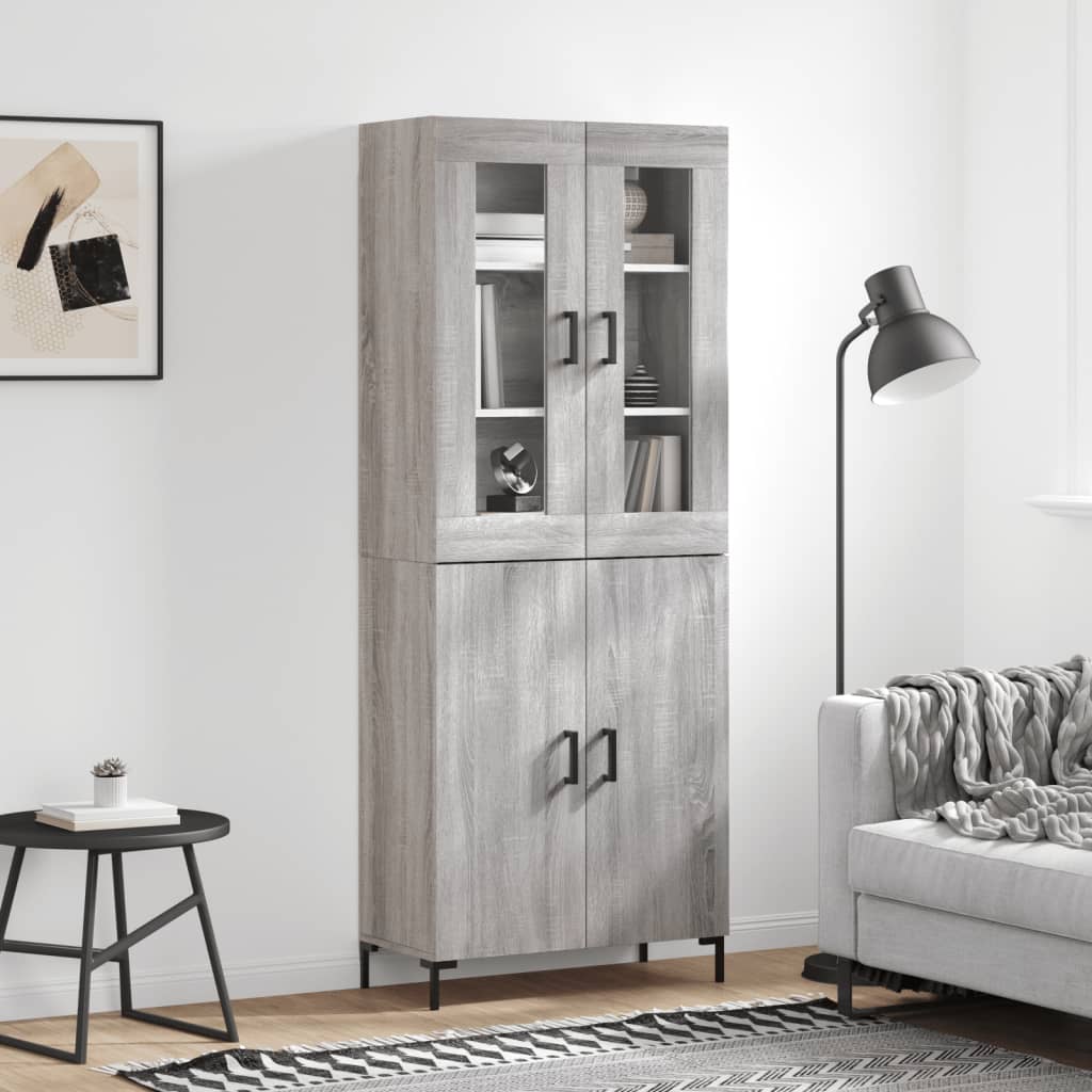 Ντουλάπι Γκρι Sonoma 69,5 x 34 x 180 εκ. Επεξεργασμένο Ξύλο