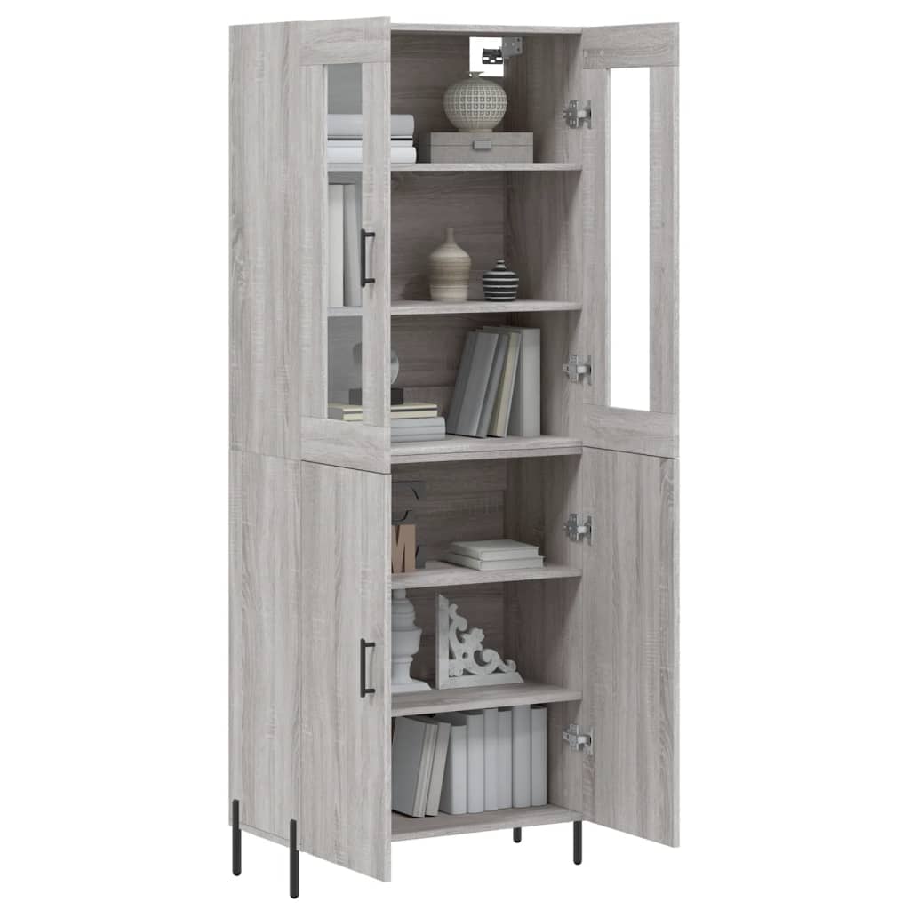 Ντουλάπι Γκρι Sonoma 69,5 x 34 x 180 εκ. Επεξεργασμένο Ξύλο