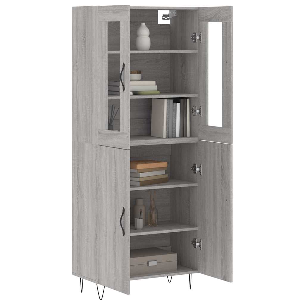 Ντουλάπι Γκρι Sonoma 69,5 x 34 x 180 εκ. Επεξεργασμένο Ξύλο - Pakobazaar