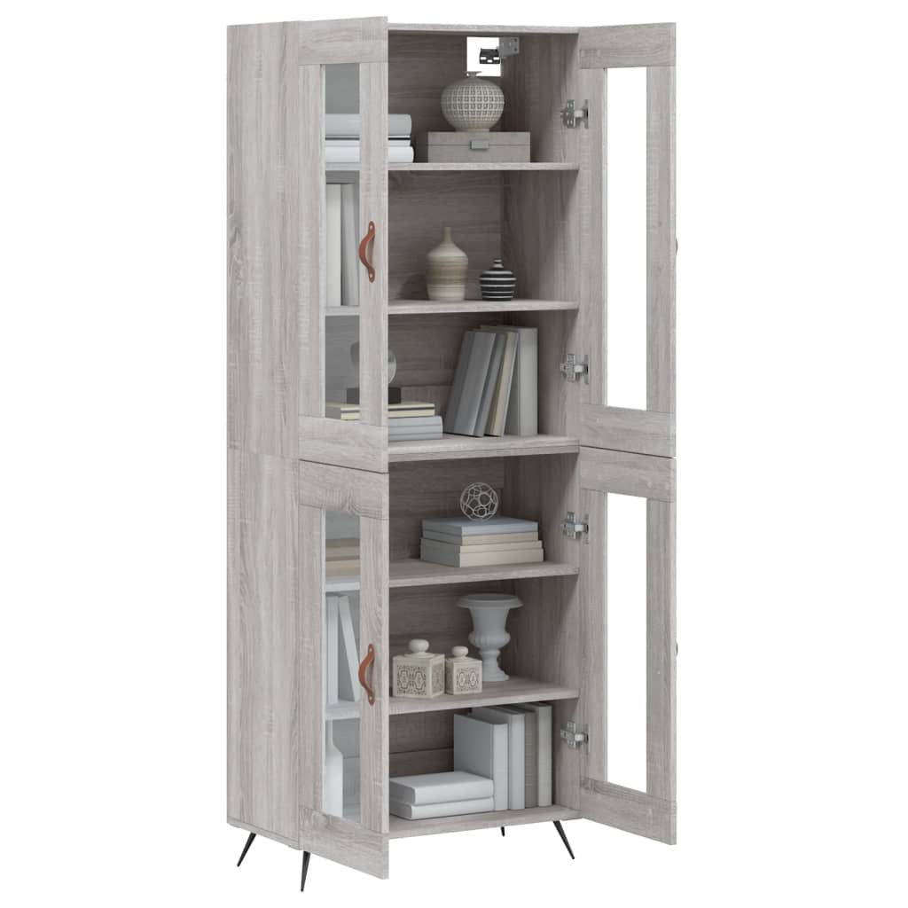 Ντουλάπι Γκρι Sonoma 69,5 x 34 x 180 εκ. Επεξεργασμένο Ξύλο - Pakobazaar