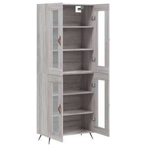 Ντουλάπι Γκρι Sonoma 69,5 x 34 x 180 εκ. Επεξεργασμένο Ξύλο - Pakobazaar