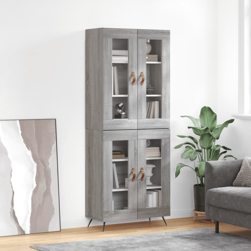 Ντουλάπι Γκρι Sonoma 69,5 x 34 x 180 εκ. Επεξεργασμένο Ξύλο - Pakobazaar