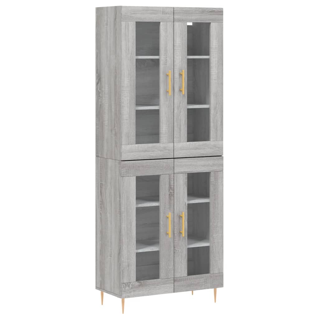 Ντουλάπι Γκρι Sonoma 69,5 x 34 x 180 εκ. Επεξεργασμένο Ξύλο - Pakobazaar