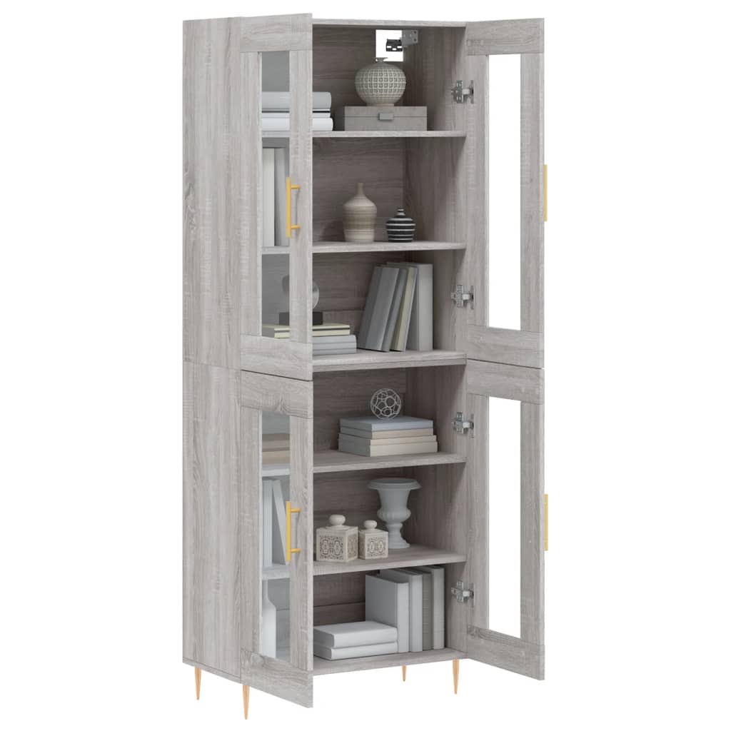 Ντουλάπι Γκρι Sonoma 69,5 x 34 x 180 εκ. Επεξεργασμένο Ξύλο - Pakobazaar