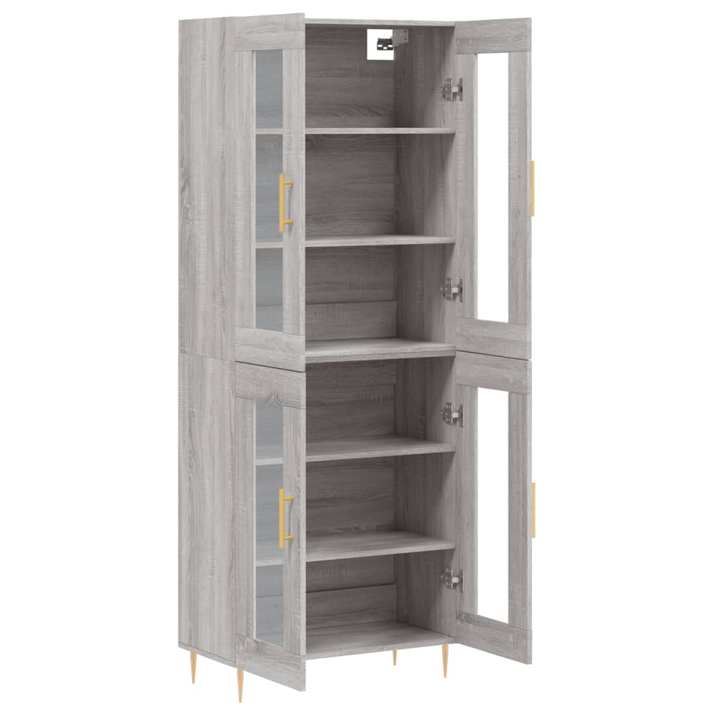 Ντουλάπι Γκρι Sonoma 69,5 x 34 x 180 εκ. Επεξεργασμένο Ξύλο - Pakobazaar