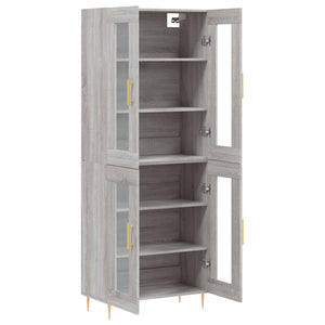 Ντουλάπι Γκρι Sonoma 69,5 x 34 x 180 εκ. Επεξεργασμένο Ξύλο - Pakobazaar
