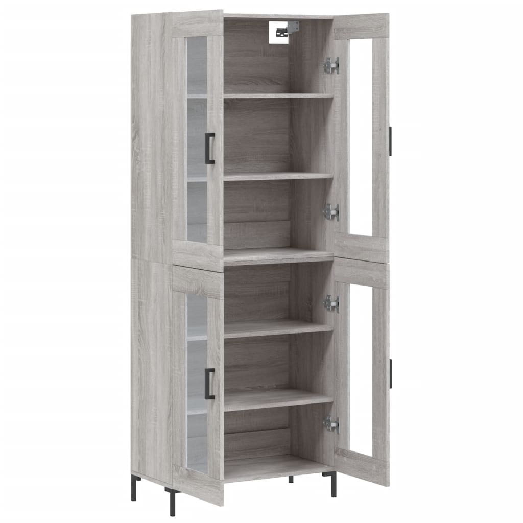 Ντουλάπι Γκρι Sonoma 69,5 x 34 x 180 εκ. Επεξεργασμένο Ξύλο