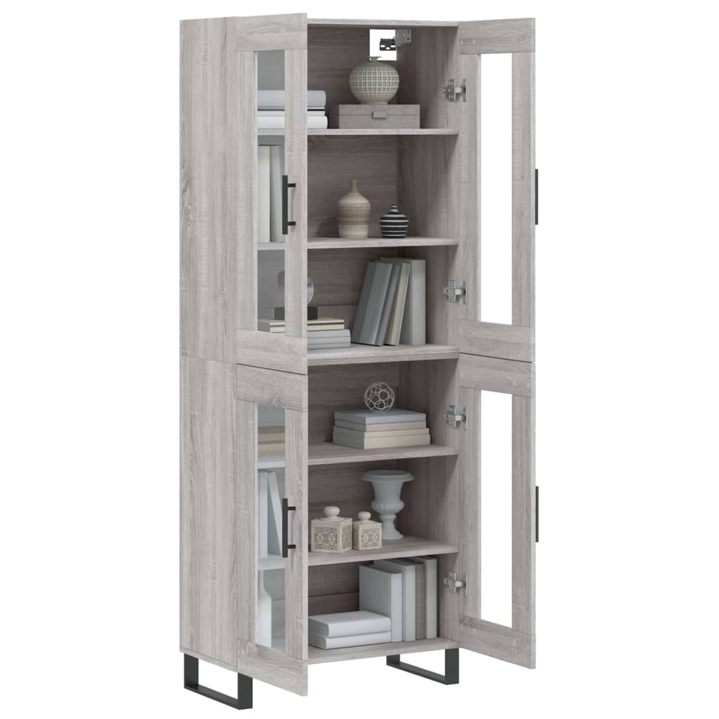 Ντουλάπι Γκρι Sonoma 69,5 x 34 x 180 εκ. Επεξεργασμένο Ξύλο - Pakobazaar