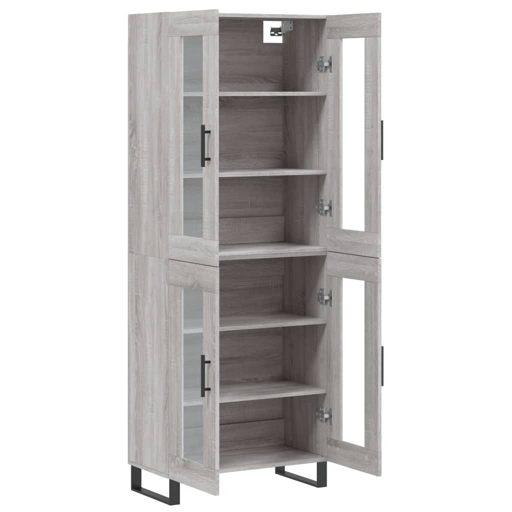 Ντουλάπι Γκρι Sonoma 69,5 x 34 x 180 εκ. Επεξεργασμένο Ξύλο - Pakobazaar
