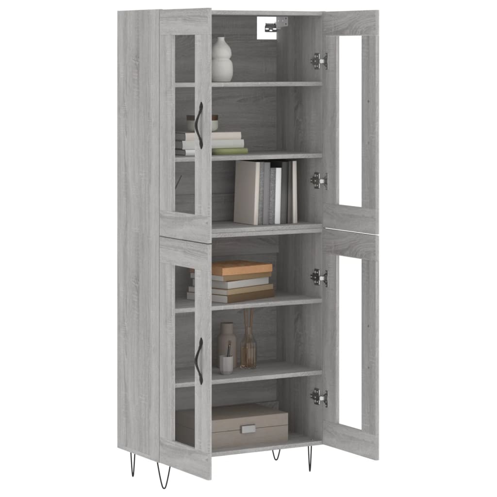 Ντουλάπι Γκρι Sonoma 69,5 x 34 x 180 εκ. Επεξεργασμένο Ξύλο