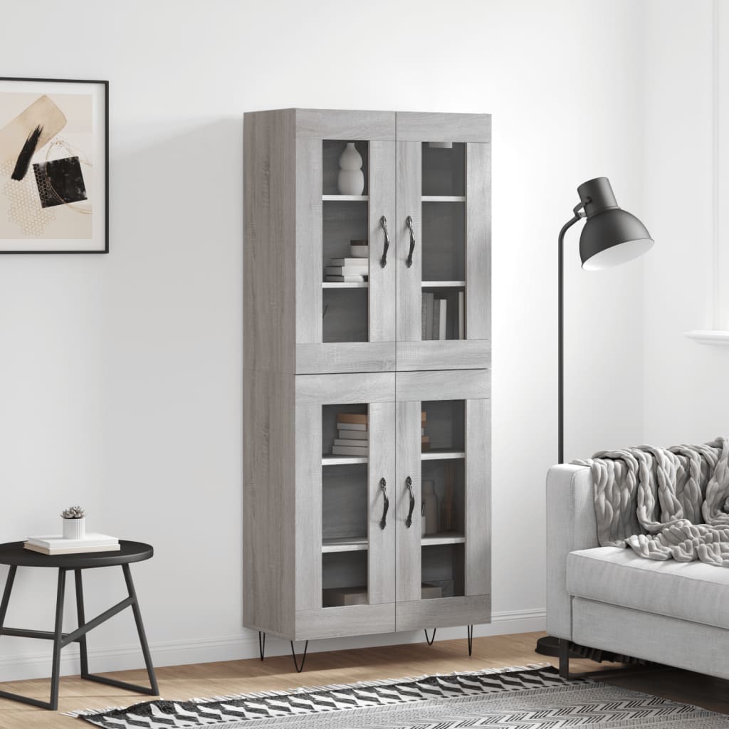 Ντουλάπι Γκρι Sonoma 69,5 x 34 x 180 εκ. Επεξεργασμένο Ξύλο
