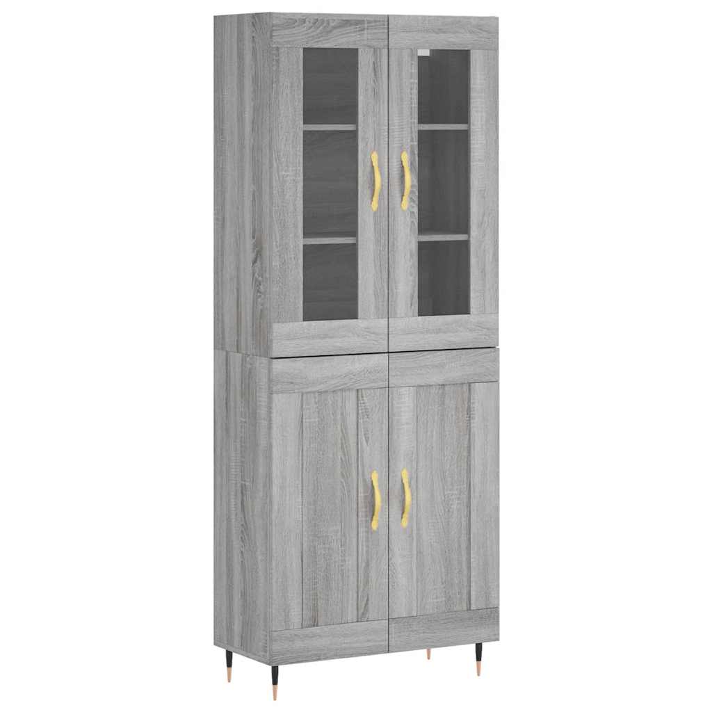 Ντουλάπι Γκρι Sonoma 69,5 x 34 x 180 εκ. Επεξεργασμένο Ξύλο