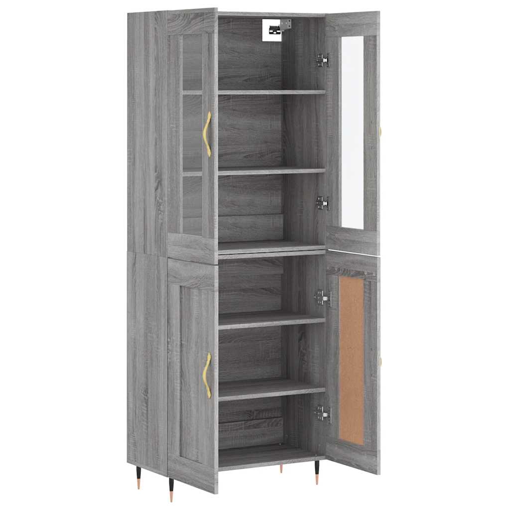 Ντουλάπι Γκρι Sonoma 69,5 x 34 x 180 εκ. Επεξεργασμένο Ξύλο