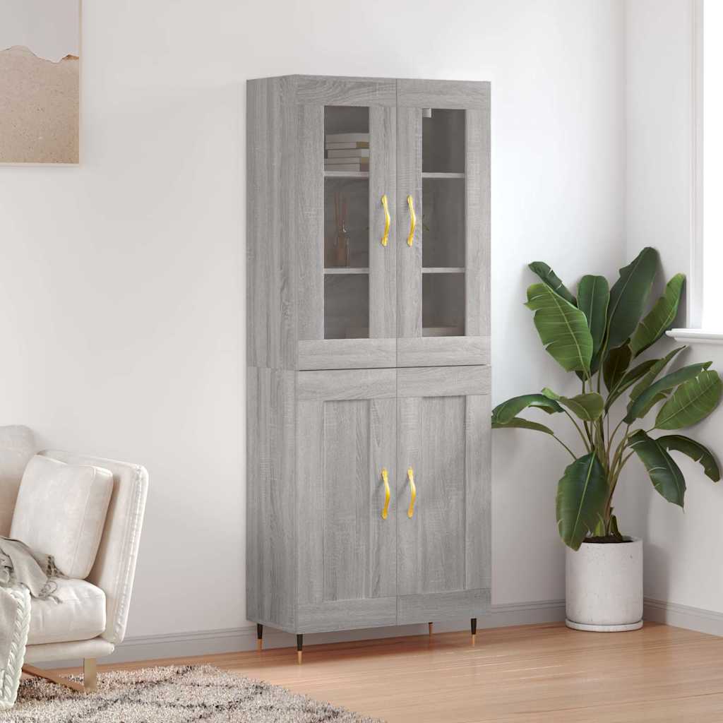 Ντουλάπι Γκρι Sonoma 69,5 x 34 x 180 εκ. Επεξεργασμένο Ξύλο