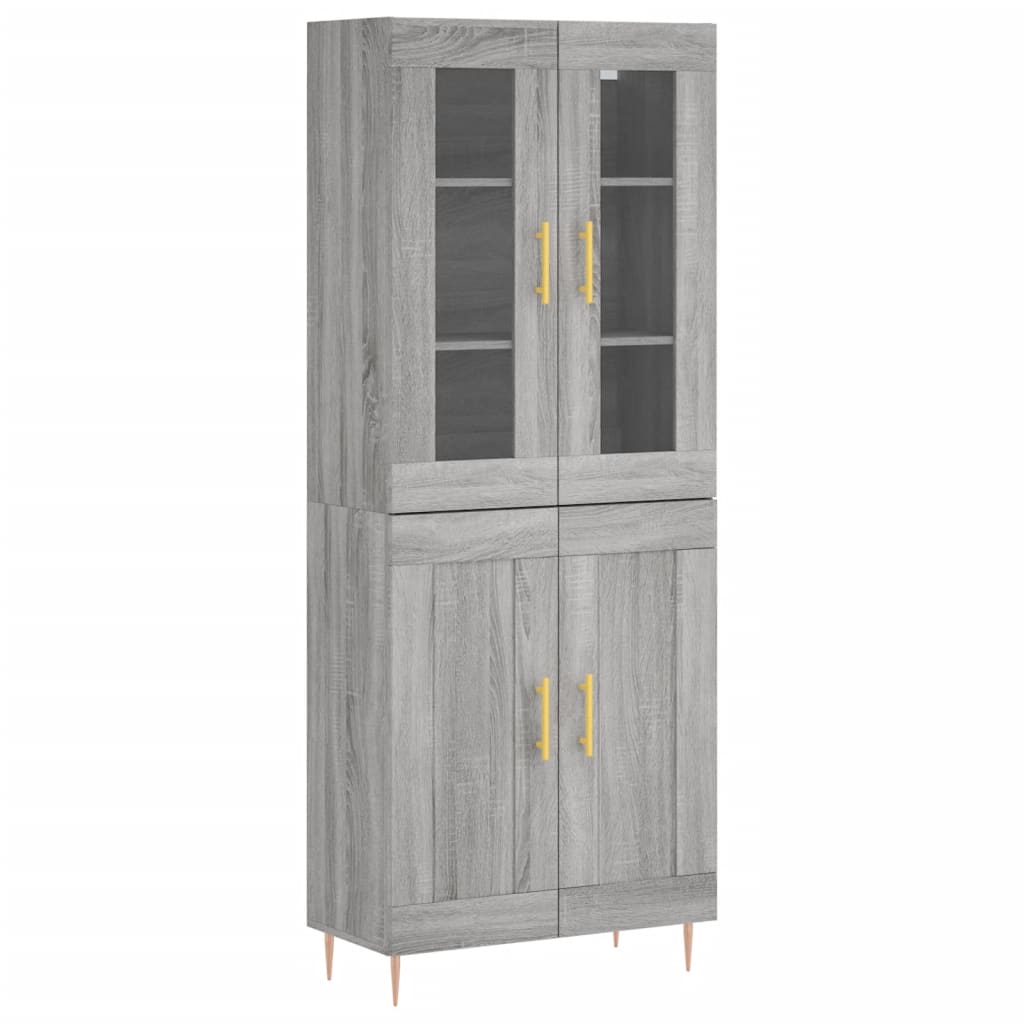 Ντουλάπι Γκρι Sonoma 69,5 x 34 x 180 εκ. Επεξεργασμένο Ξύλο