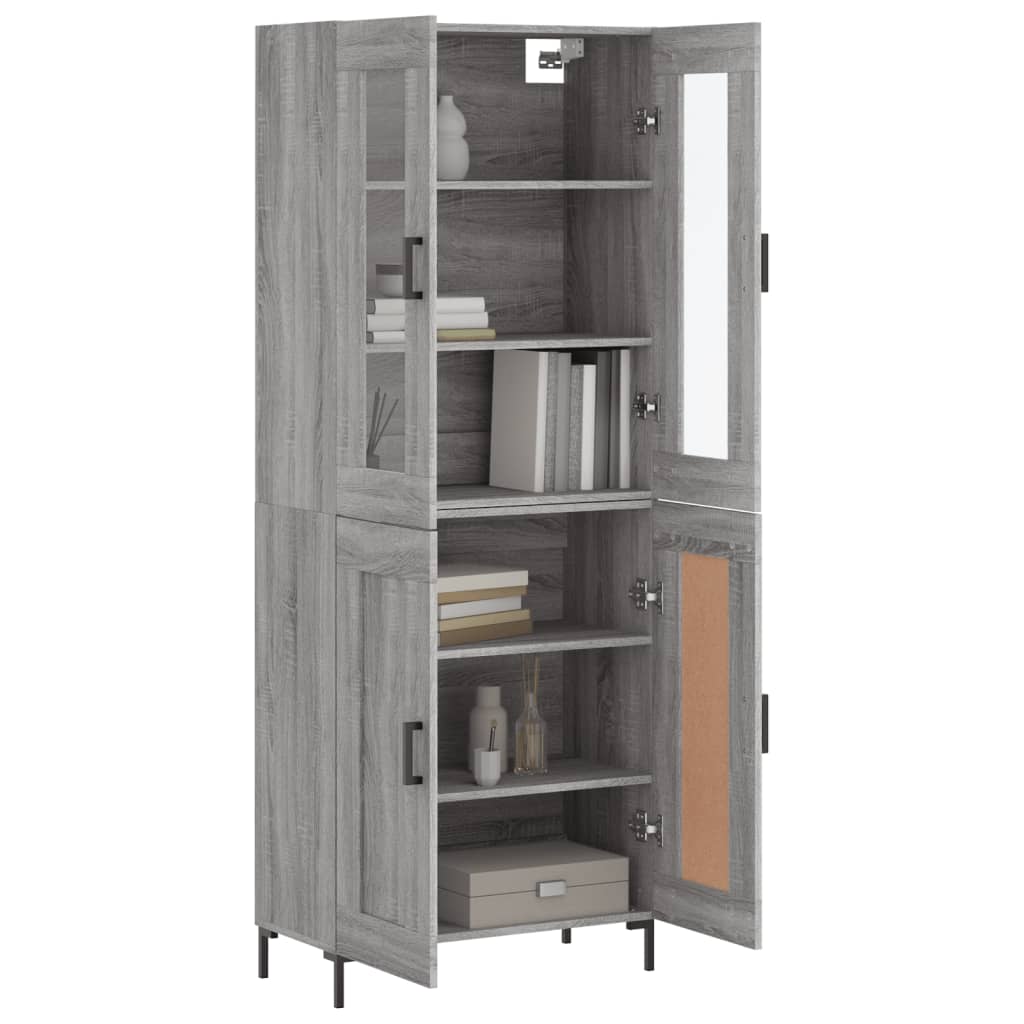 Ντουλάπι Γκρι Sonoma 69,5 x 34 x 180 εκ. Επεξεργασμένο Ξύλο