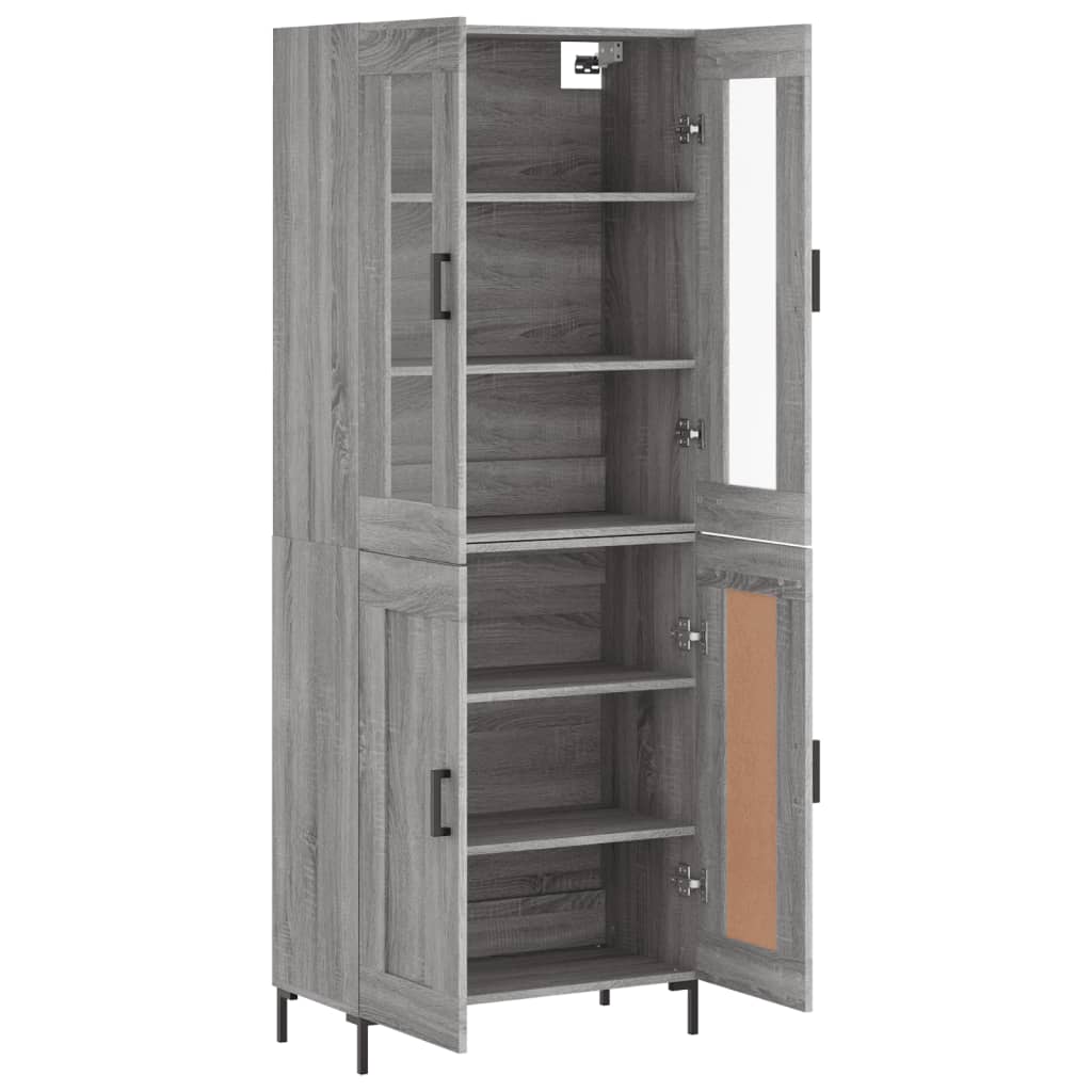 Ντουλάπι Γκρι Sonoma 69,5 x 34 x 180 εκ. Επεξεργασμένο Ξύλο