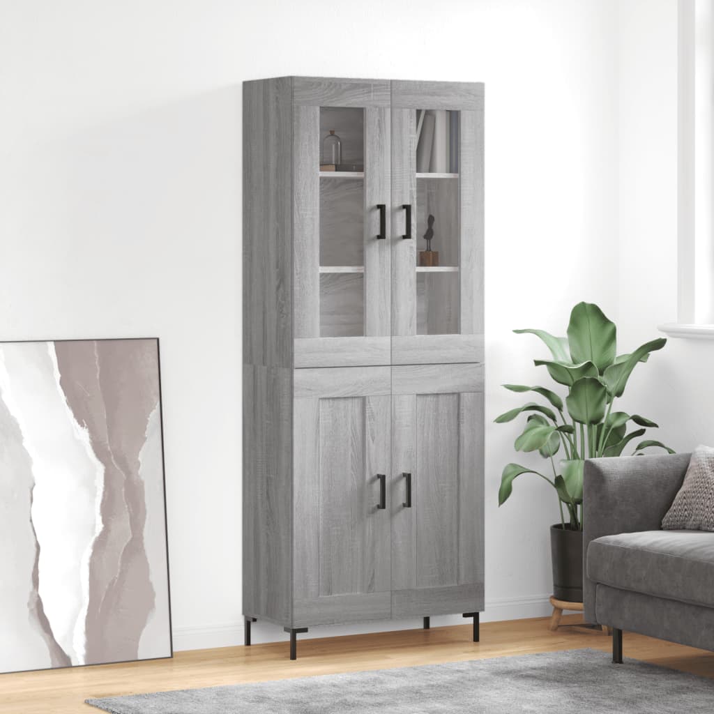 Ντουλάπι Γκρι Sonoma 69,5 x 34 x 180 εκ. Επεξεργασμένο Ξύλο
