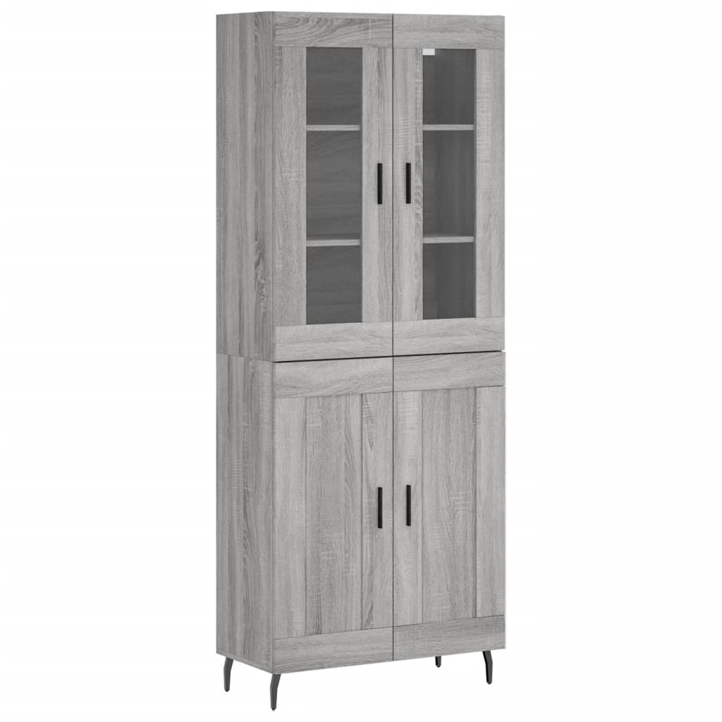 Ντουλάπι Γκρι Sonoma 69,5 x 34 x 180 εκ. Επεξεργασμένο Ξύλο - Pakobazaar
