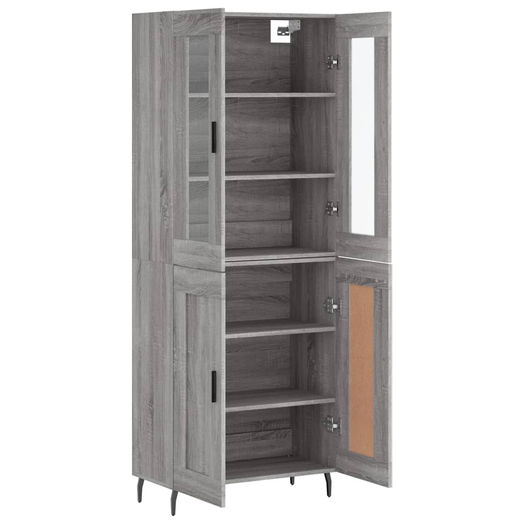 Ντουλάπι Γκρι Sonoma 69,5 x 34 x 180 εκ. Επεξεργασμένο Ξύλο - Pakobazaar