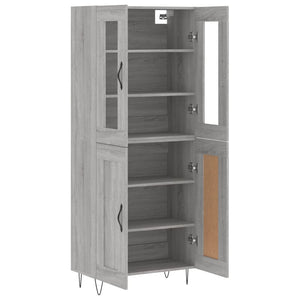 Ντουλάπι Γκρι Sonoma 69,5 x 34 x 180 εκ. Επεξεργασμένο Ξύλο