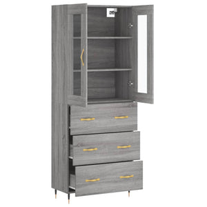 Ντουλάπι Γκρι Sonoma 69,5 x 34 x 180 εκ. Επεξεργασμένο Ξύλο