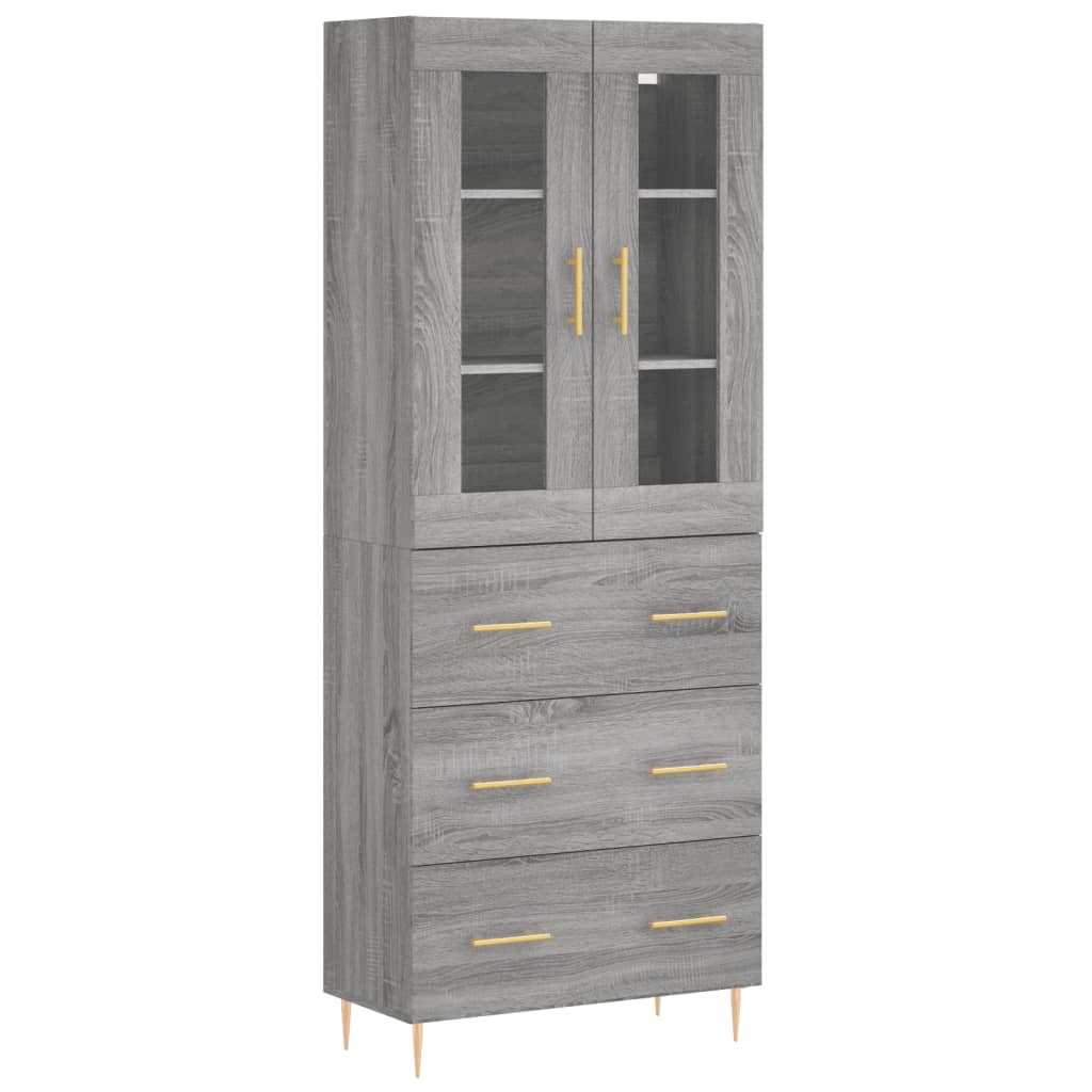 Ντουλάπι Γκρι Sonoma 69,5 x 34 x 180 εκ. Επεξεργασμένο Ξύλο