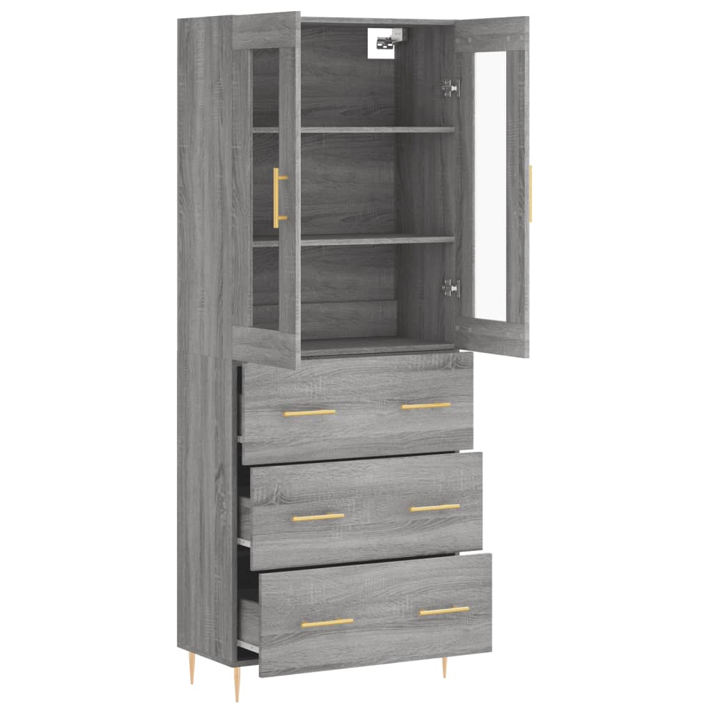 Ντουλάπι Γκρι Sonoma 69,5 x 34 x 180 εκ. Επεξεργασμένο Ξύλο