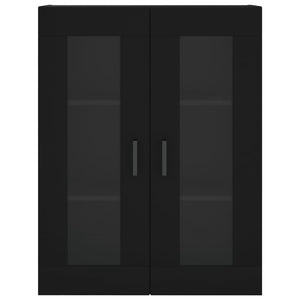 Ντουλάπι Μαύρο 69,5x34x180 εκ. από Επεξεργασμένο Ξύλο