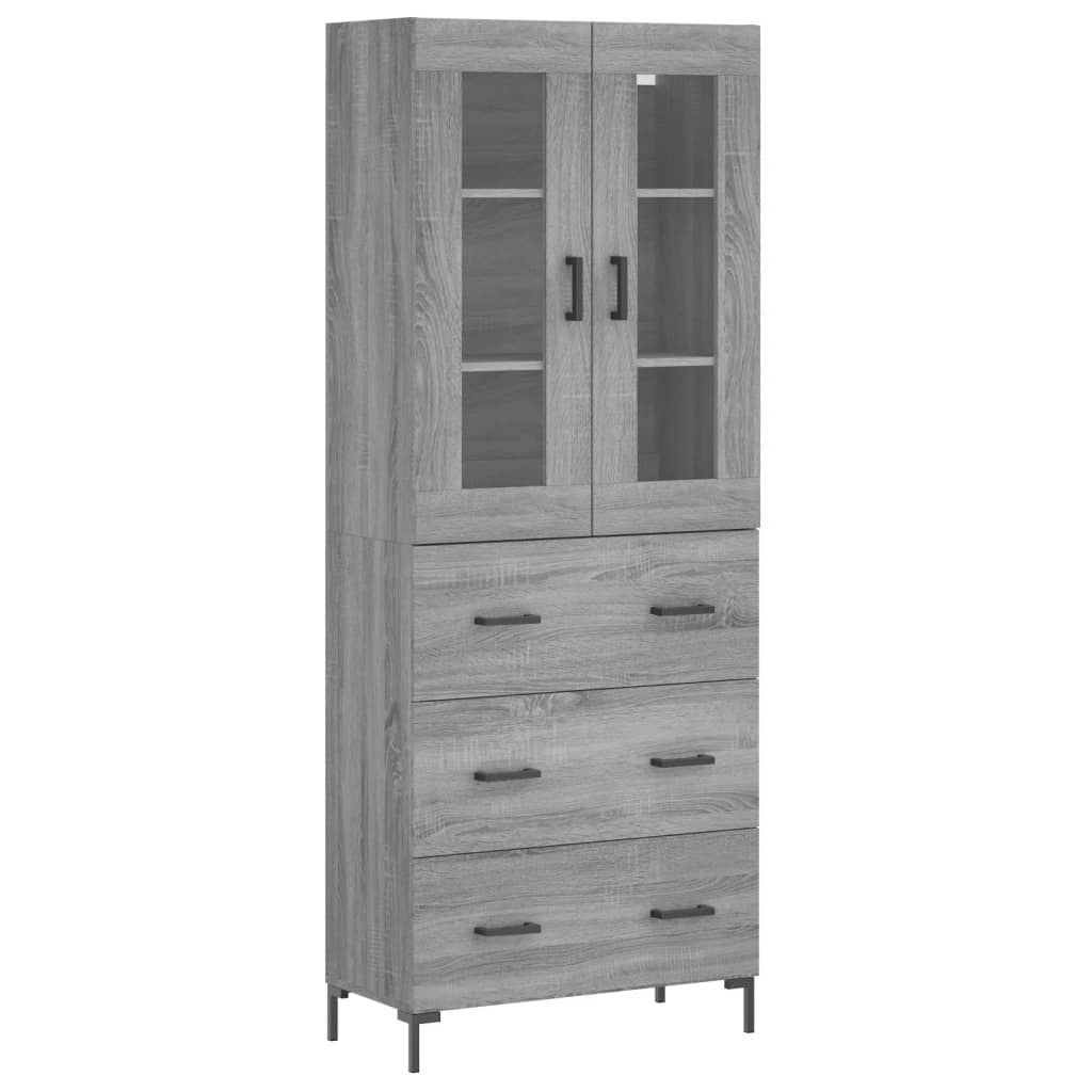 Ντουλάπι Γκρι Sonoma 69,5 x 34 x 180 εκ. Επεξεργασμένο Ξύλο