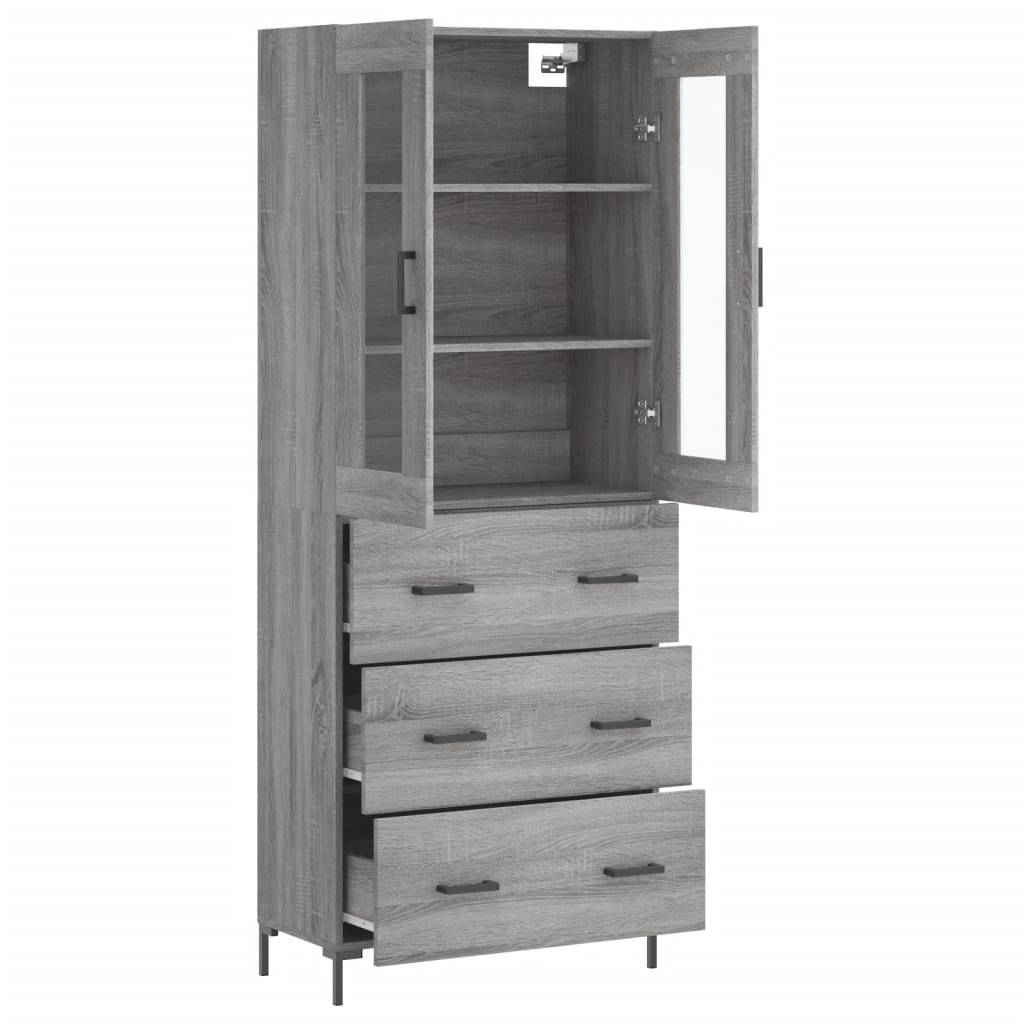 Ντουλάπι Γκρι Sonoma 69,5 x 34 x 180 εκ. Επεξεργασμένο Ξύλο