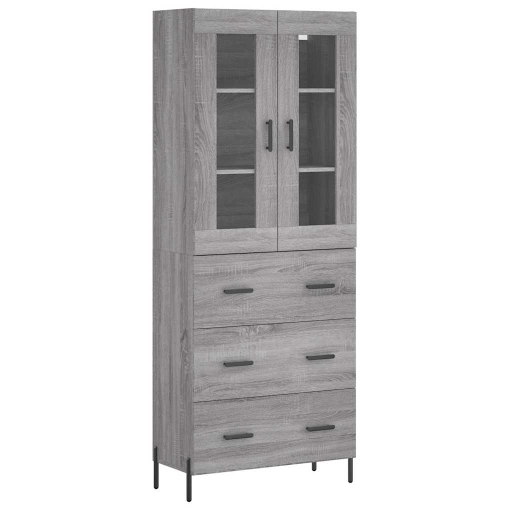 Ντουλάπι Γκρι Sonoma 69,5 x 34 x 180 εκ. Επεξεργασμένο Ξύλο