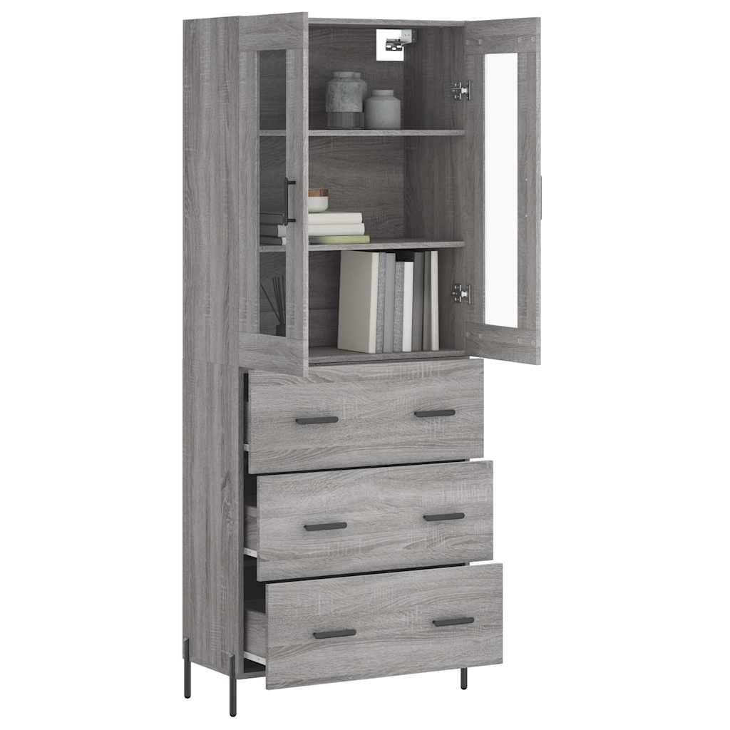 Ντουλάπι Γκρι Sonoma 69,5 x 34 x 180 εκ. Επεξεργασμένο Ξύλο