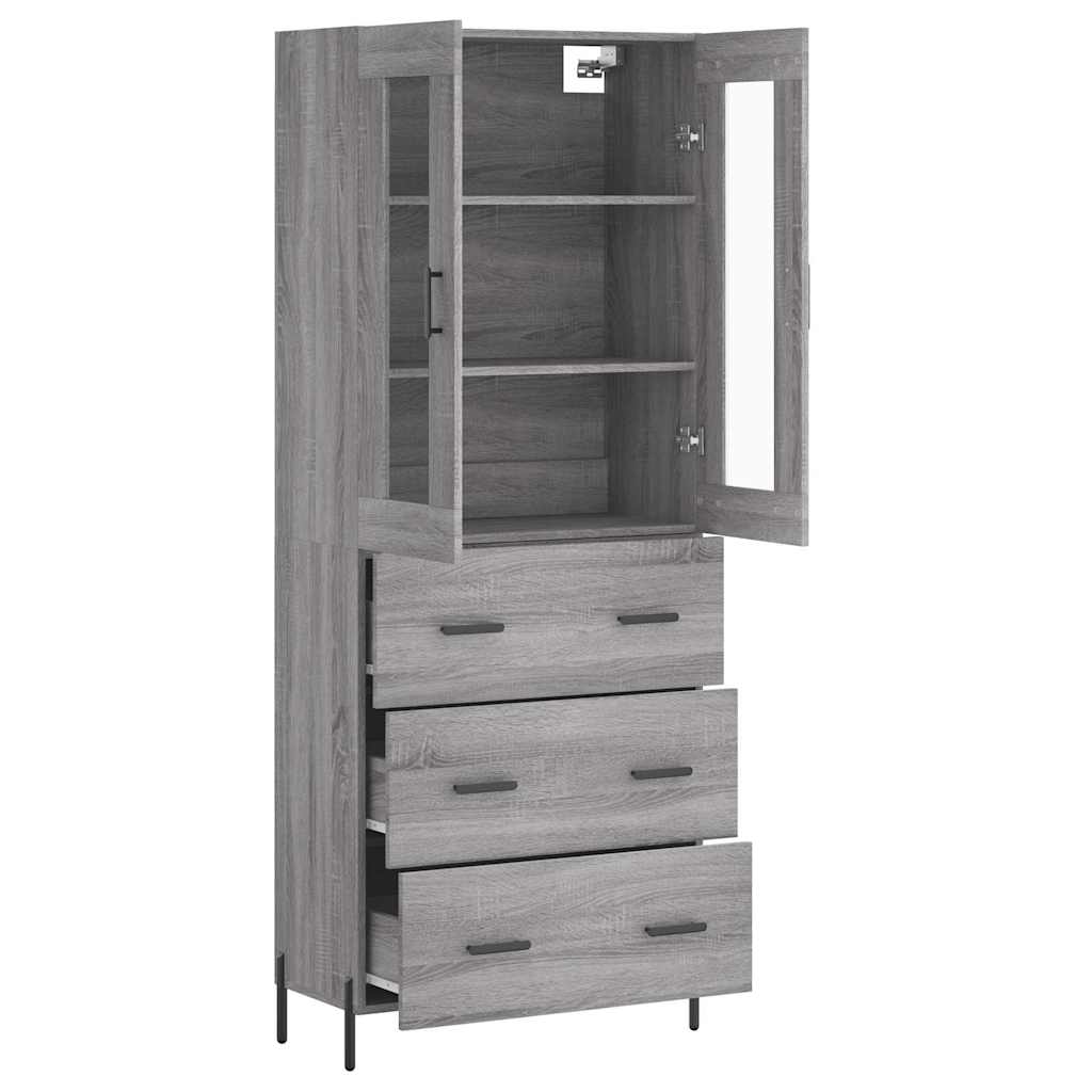Ντουλάπι Γκρι Sonoma 69,5 x 34 x 180 εκ. Επεξεργασμένο Ξύλο