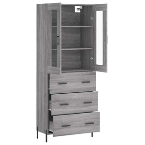 Ντουλάπι Γκρι Sonoma 69,5 x 34 x 180 εκ. Επεξεργασμένο Ξύλο