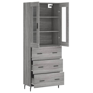 Ντουλάπι Γκρι Sonoma 69,5 x 34 x 180 εκ. Επεξεργασμένο Ξύλο