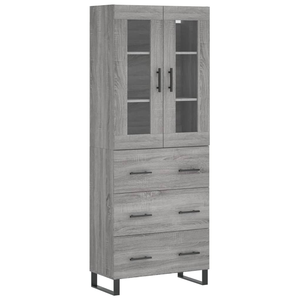 Ντουλάπι Γκρι Sonoma 69,5 x 34 x 180 εκ. Επεξεργασμένο Ξύλο - Pakobazaar