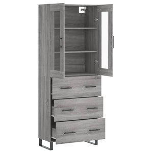 Ντουλάπι Γκρι Sonoma 69,5 x 34 x 180 εκ. Επεξεργασμένο Ξύλο - Pakobazaar