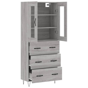 Ντουλάπι Γκρι Sonoma 69,5 x 34 x 180 εκ. Επεξεργασμένο Ξύλο