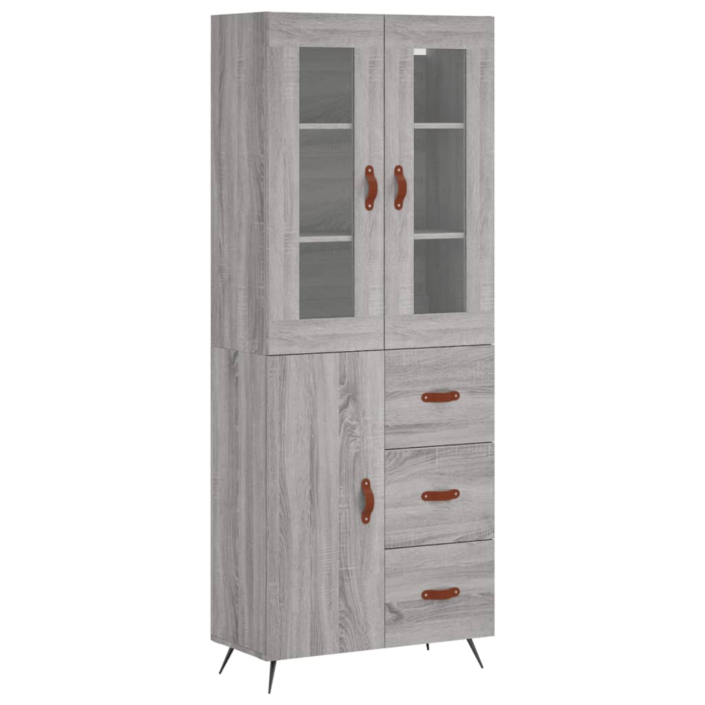 Ντουλάπι Γκρι Sonoma 69,5 x 34 x 180 εκ. Επεξεργασμένο Ξύλο - Pakobazaar