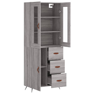 Ντουλάπι Γκρι Sonoma 69,5 x 34 x 180 εκ. Επεξεργασμένο Ξύλο - Pakobazaar