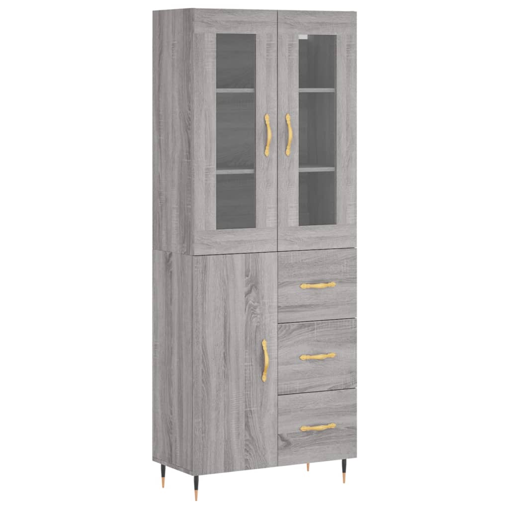 Ντουλάπι Γκρι Sonoma 69,5 x 34 x 180 εκ. Επεξεργασμένο Ξύλο