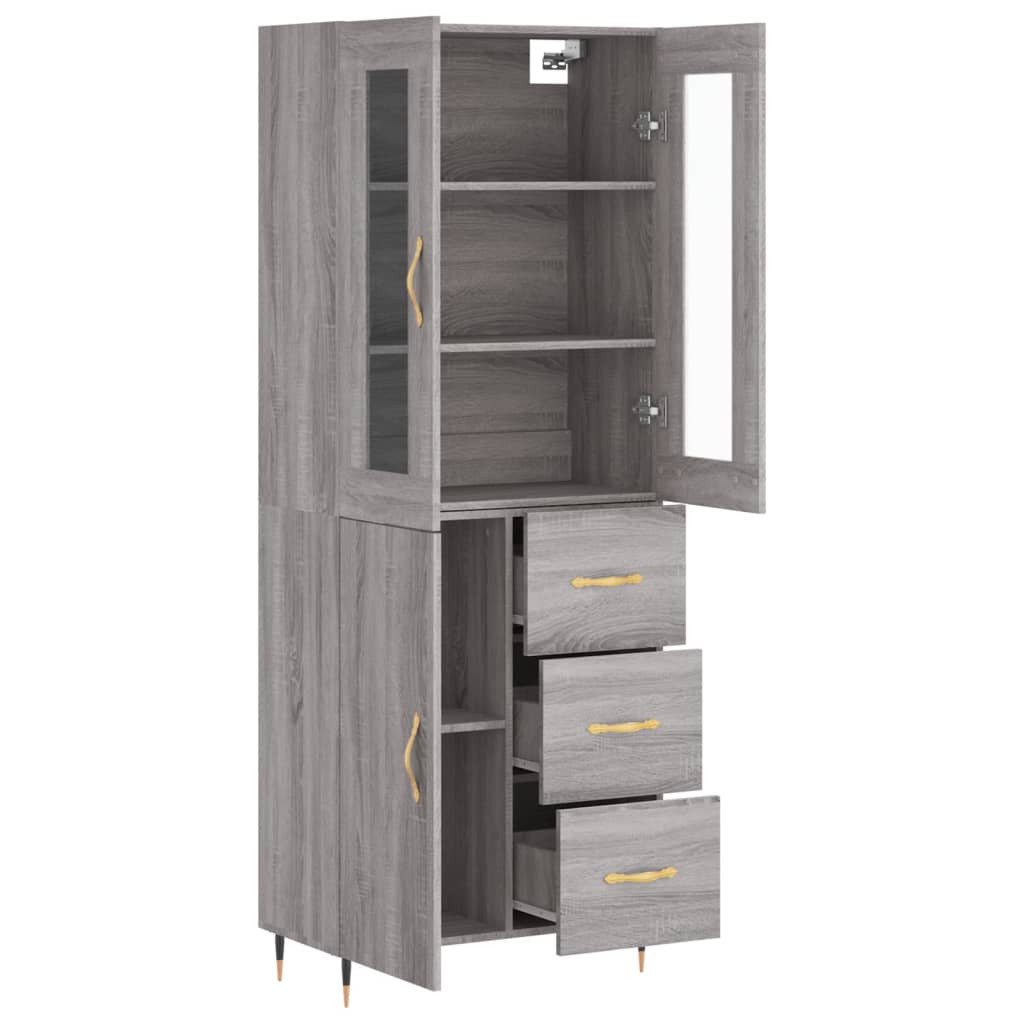 Ντουλάπι Γκρι Sonoma 69,5 x 34 x 180 εκ. Επεξεργασμένο Ξύλο