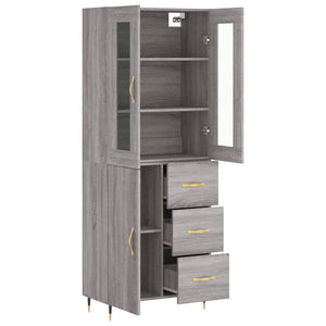 Ντουλάπι Γκρι Sonoma 69,5 x 34 x 180 εκ. Επεξεργασμένο Ξύλο