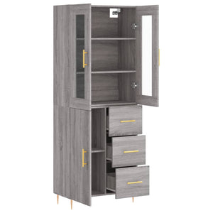 Ντουλάπι Γκρι Sonoma 69,5 x 34 x 180 εκ. Επεξεργασμένο Ξύλο